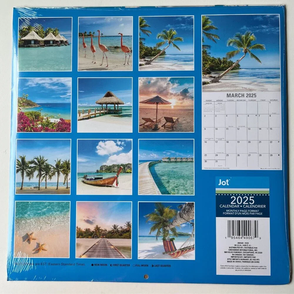 2025 Wall Calendar - Jan 2025-Dec 2025 Two Pack 12”x24” NEW